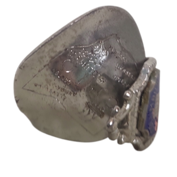 Columbus State Capitol Ohio Vintage Souvenir Spoon Ring - Picture 2 of 3